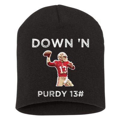 Down 'N Purdy 13 Brock Purdy American Football Quarterback Short Acrylic Beanie