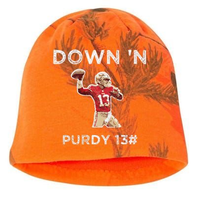 Down 'N Purdy 13 Brock Purdy American Football Quarterback Kati - Camo Knit Beanie