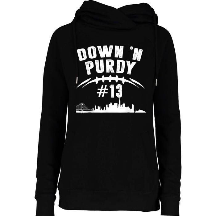 Down 'N Purdy Mr Irrelevant San Francisco 262 Brock #13 Womens Funnel Neck Pullover Hood