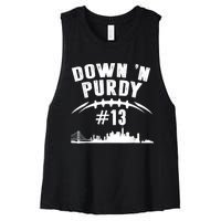 Down 'N Purdy Mr Irrelevant San Francisco 262 Brock #13 Women's Racerback Cropped Tank