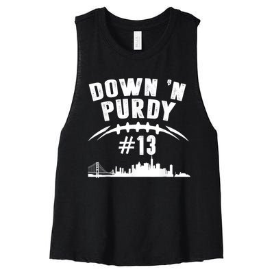 Down 'N Purdy Mr Irrelevant San Francisco 262 Brock #13 Women's Racerback Cropped Tank