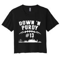 Down 'N Purdy Mr Irrelevant San Francisco 262 Brock #13 Women's Crop Top Tee