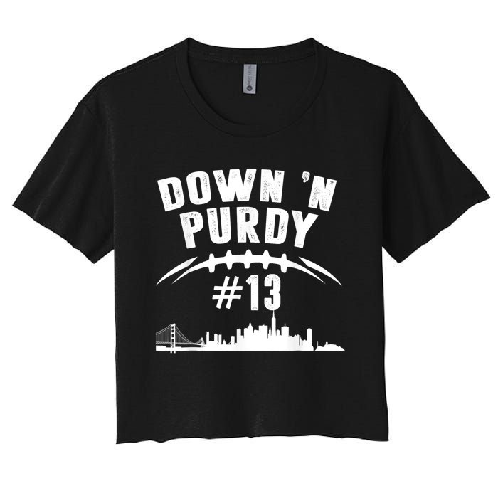 Down 'N Purdy Mr Irrelevant San Francisco 262 Brock #13 Women's Crop Top Tee