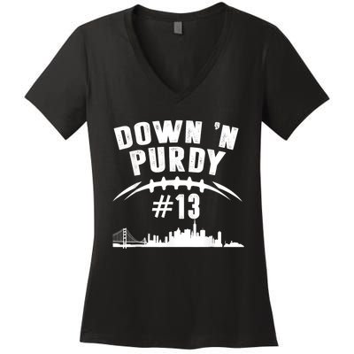 Down 'N Purdy Mr Irrelevant San Francisco 262 Brock #13 Women's V-Neck T-Shirt