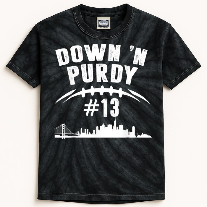 Down 'N Purdy Mr Irrelevant San Francisco 262 Brock #13 Kids Tie-Dye T-Shirt