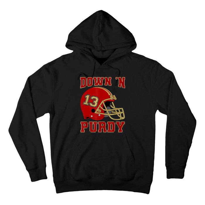 Down 'N Purdy 13 Purdy American Quarterback Hoodie