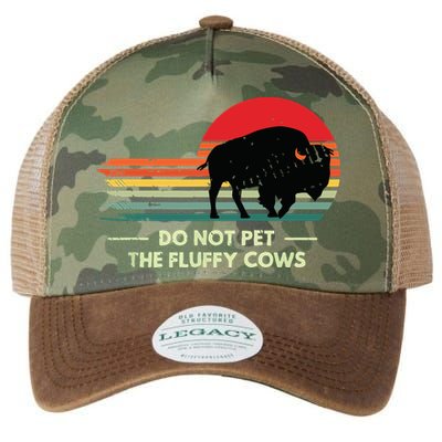 Do Not Pet The Fluffy Cows Bison Lover Legacy Tie Dye Trucker Hat