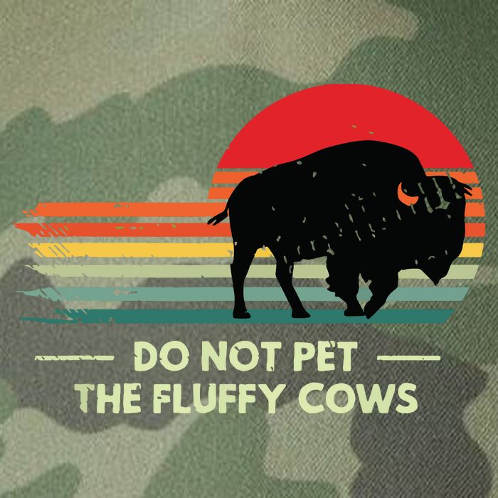 Do Not Pet The Fluffy Cows Bison Lover Legacy Tie Dye Trucker Hat