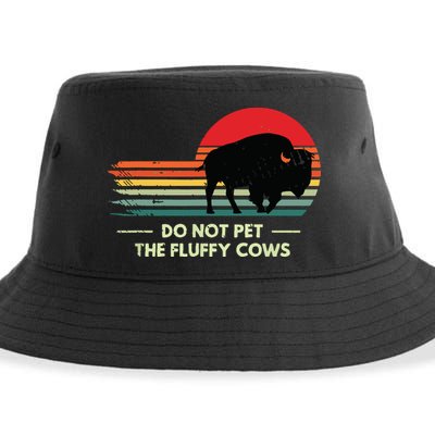 Do Not Pet The Fluffy Cows Bison Lover Sustainable Bucket Hat