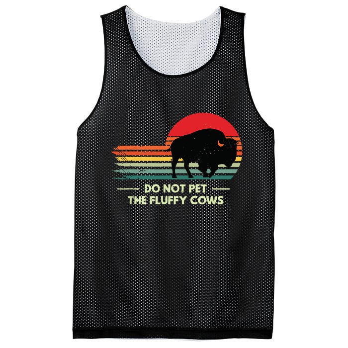 Do Not Pet The Fluffy Cows Bison Lover Mesh Reversible Basketball Jersey Tank