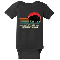 Do Not Pet The Fluffy Cows Bison Lover Baby Bodysuit