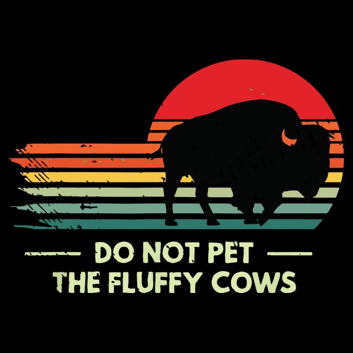 Do Not Pet The Fluffy Cows Bison Lover Visor