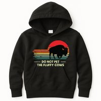 Do Not Pet The Fluffy Cows Bison Lover Kids Hoodie