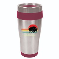 Do Not Pet The Fluffy Cows Bison Lover 16oz Travel Tumbler