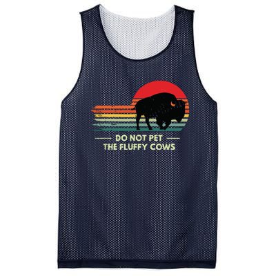 Do Not Pet The Fluffy Cows Bison Lover Mesh Reversible Basketball Jersey Tank