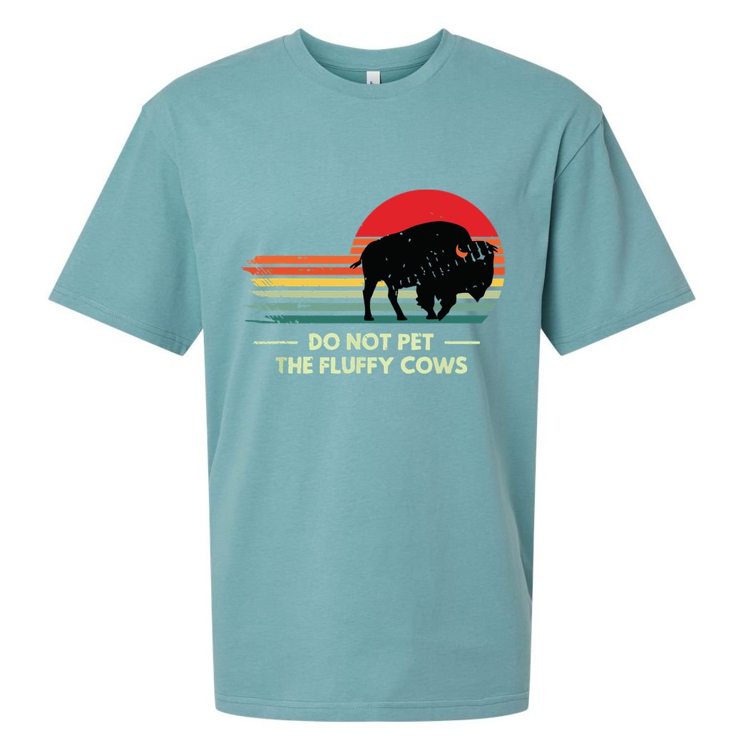 Do Not Pet The Fluffy Cows Bison Lover Sueded Cloud Jersey T-Shirt