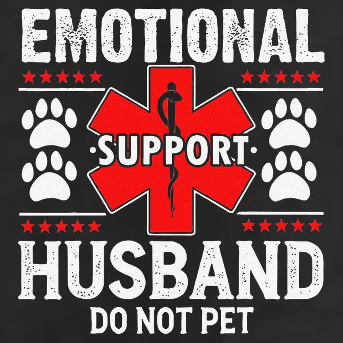 Do Not Pet Emotional Support Husband Funny Couple Retro Cool Comfort Performance Bucket Hat