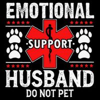 Do Not Pet Emotional Support Husband Funny Couple Retro Impact Tech Backpack