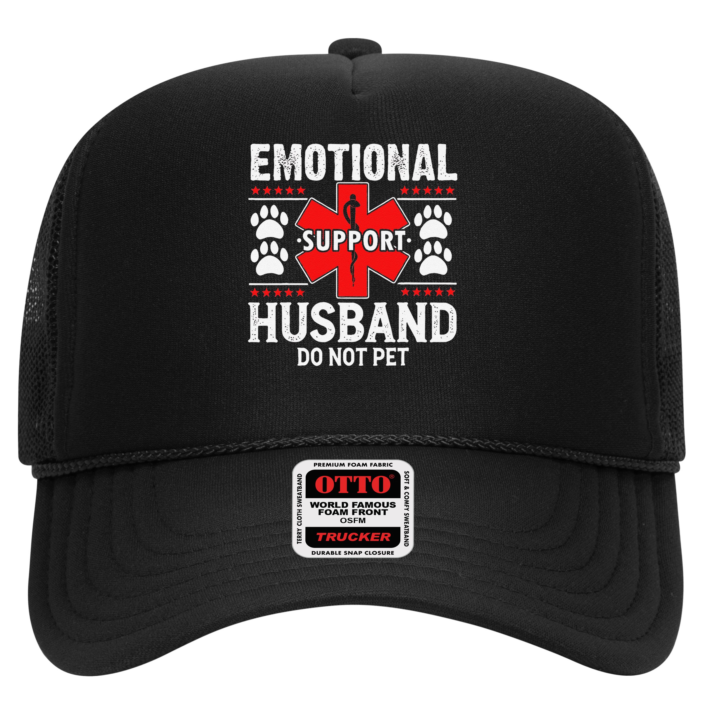 Do Not Pet Emotional Support Husband Funny Couple Retro Hat