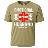 Do Not Pet Emotional Support Husband Funny Couple Retro Cooling Performance Crew T-Shirt