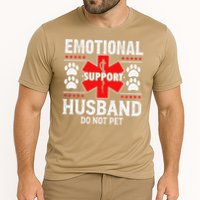 Do Not Pet Emotional Support Husband Funny Couple Retro Cooling Performance Crew T-Shirt