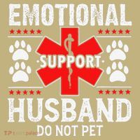 Do Not Pet Emotional Support Husband Funny Couple Retro Sustainable Beanie