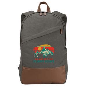 Do Not Pet The Fluffy Cows Funny Bison National Park Gift Cotton Canvas Backpack