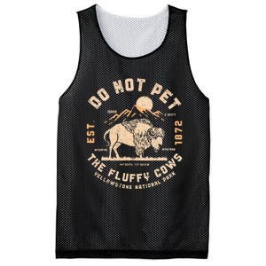 Do Not Pet The Fluffy Cows Bison Yellowstone National Park Mesh Reversible Basketball Jersey Tank