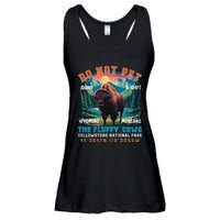 Do Not Pet The Fluffy Cows Bison Yellowstone National Park Ladies Essential Flowy Tank