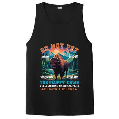Do Not Pet The Fluffy Cows Bison Yellowstone National Park PosiCharge Competitor Tank
