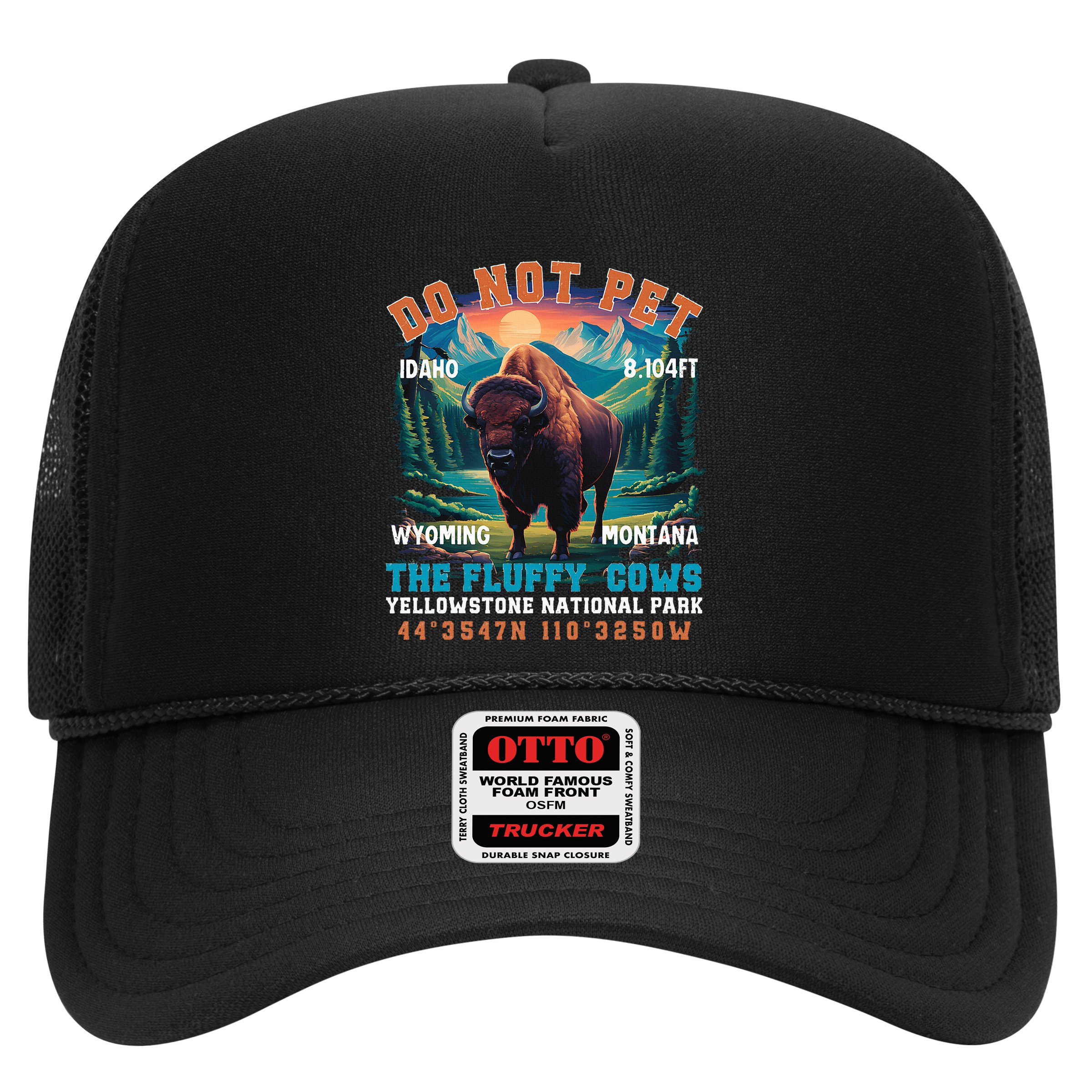 Do Not Pet The Fluffy Cows Bison Yellowstone National Park Hat