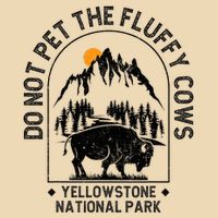 Do Not Pet The Fluffy Cows Yellowstone National Park Drawstring Bag