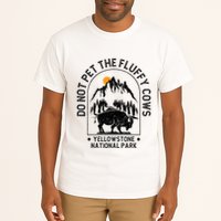 Do Not Pet The Fluffy Cows Yellowstone National Park Tall T-Shirt