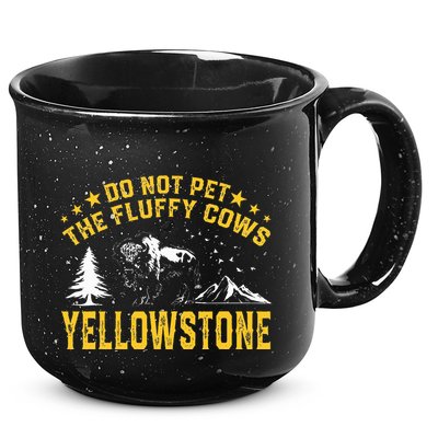 Do Not Pet The Fluffy Cows Buffalo & Bison Yellowstone Park 15oz Campfire Ceramic Mug