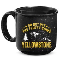 Do Not Pet The Fluffy Cows Buffalo & Bison Yellowstone Park 15oz Campfire Ceramic Mug