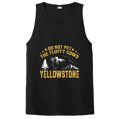 Do Not Pet The Fluffy Cows Buffalo & Bison Yellowstone Park PosiCharge Competitor Tank