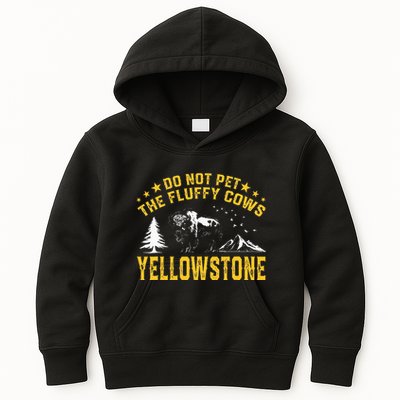 Do Not Pet The Fluffy Cows Buffalo & Bison Yellowstone Park Kids Hoodie