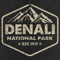 Denali National Park Alaska Mountains Nature 7 Panel Mesh Trucker Snapback Hat