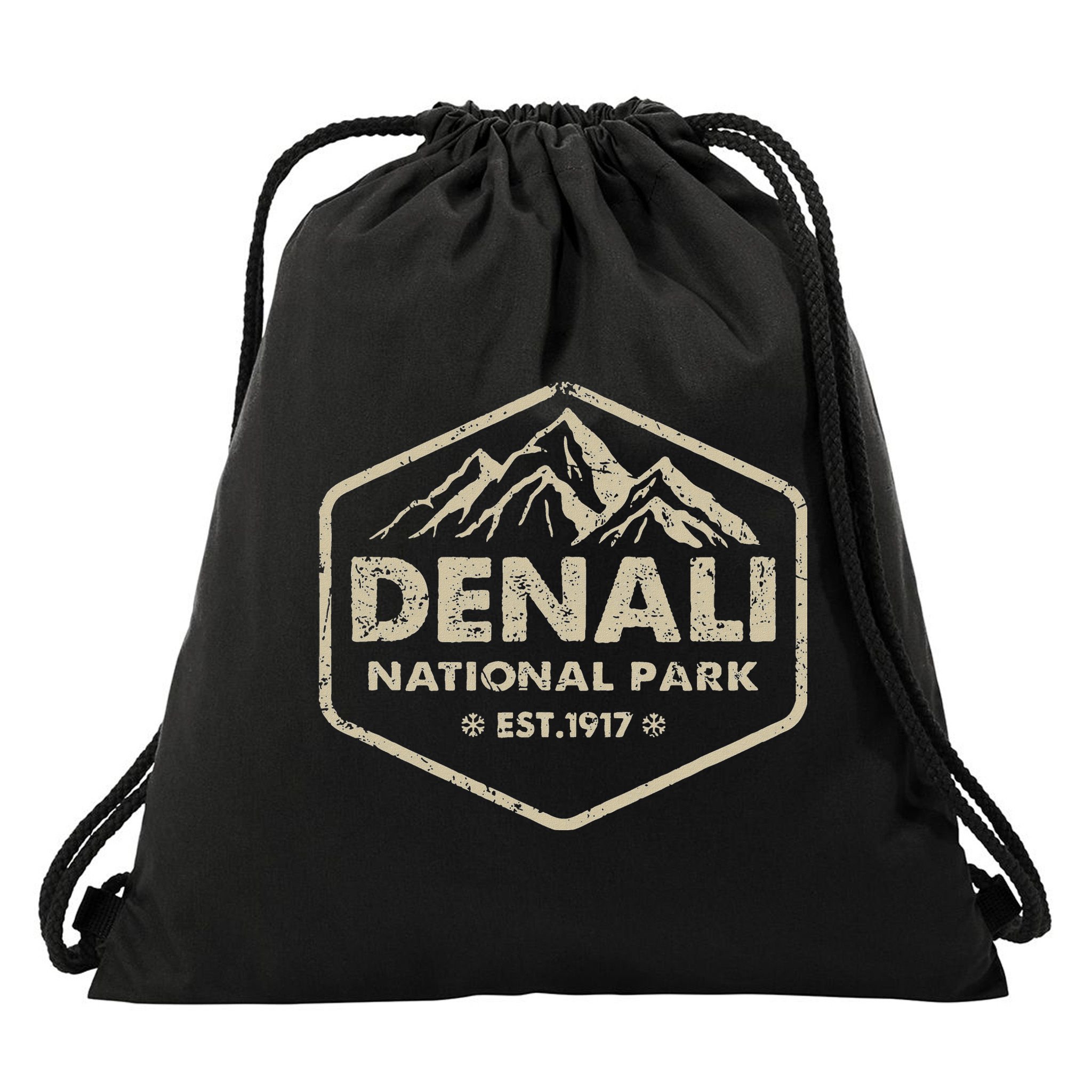 Denali National Park Alaska Mountains Nature Drawstring Bag