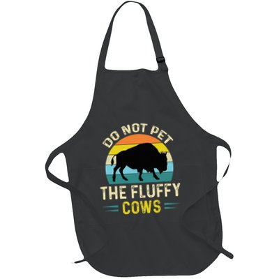 Do Not Pet the Fluffy Cows Funny Bison Yellowstone Park Apron