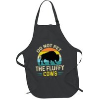 Do Not Pet the Fluffy Cows Funny Bison Yellowstone Park Apron