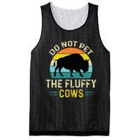 Do Not Pet the Fluffy Cows Funny Bison Yellowstone Park Mesh Reversible Basketball Jersey Tank