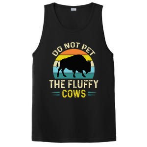 Do Not Pet the Fluffy Cows Funny Bison Yellowstone Park PosiCharge Competitor Tank