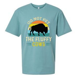 Do Not Pet the Fluffy Cows Funny Bison Yellowstone Park Sueded Cloud Jersey T-Shirt