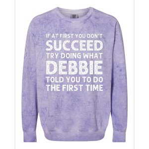 Debbie Name Personalized Birthday Funny Christmas Joke Colorblast Crewneck Sweatshirt