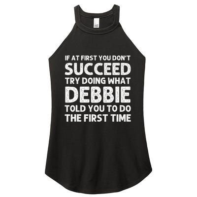 Debbie Name Personalized Birthday Funny Christmas Joke Women's Perfect Tri Rocker Tank