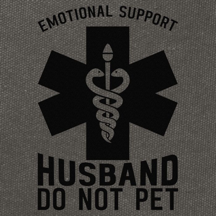 Do Not Pet Emotional Support Husband Cotton Canvas Backpack