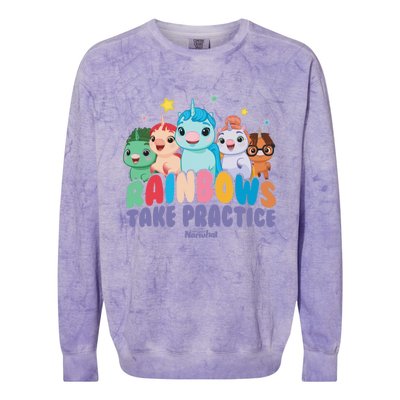 DreamWorks Not Quite Narwhal Rainbows Take Practice Colorblast Crewneck Sweatshirt