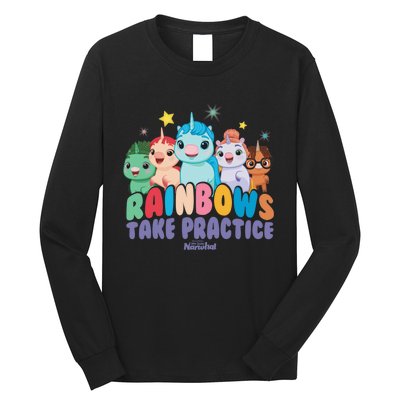 DreamWorks Not Quite Narwhal Rainbows Take Practice Long Sleeve Shirt