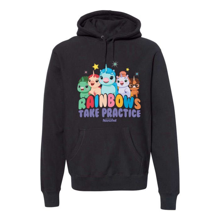 DreamWorks Not Quite Narwhal Rainbows Take Practice Premium Hoodie